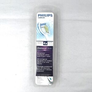 4x Philips Sonicare DiamondClean Genuine Standard Brush Heads / New / Sealed